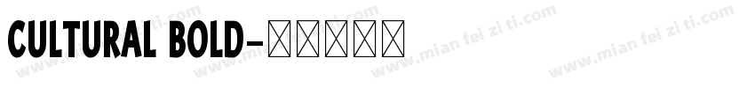 CULTURAL Bold字体转换